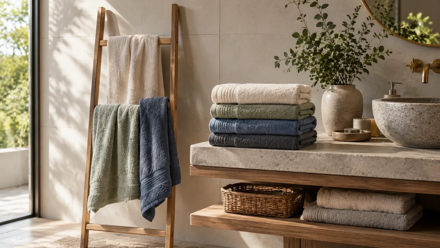 Soft Raaya Living cotton terry towels