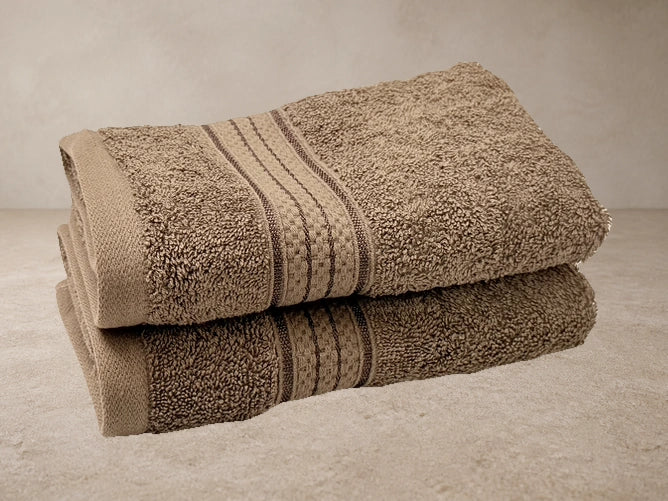 Raaya CloudSoft Warm Taupe Hand Towel Pair