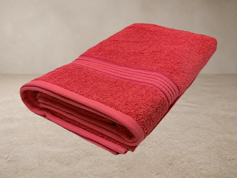 Raaya CloudSoft Coral Red Bath Towel