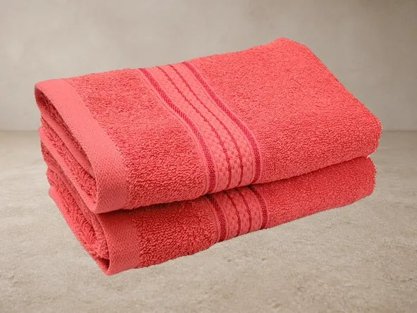 Raaya CloudSoft Peach Coral Hand Towel Pair